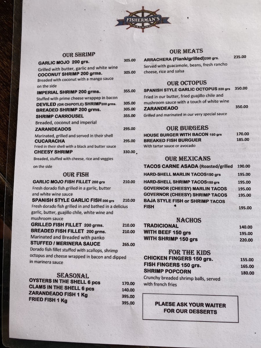 Menu Fishermans Mazatlan-1