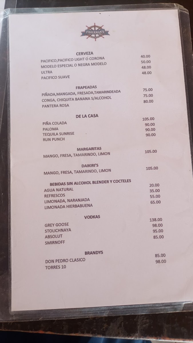Menu Fishermans Mazatlan-7